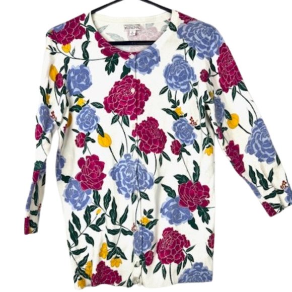 Merona 3/4-Sleeve Floral Cardigan - Picture 1 of 6